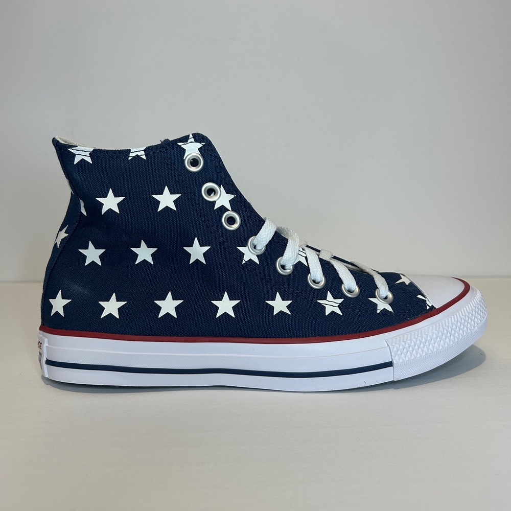Converse Chuck Taylor All Star HI Archive Stars Womens 9 Navy USA New‎ A15503F